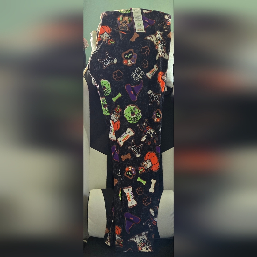 NEW HALLOWEEN DOG LEGGINGS WOMEN'S XXL